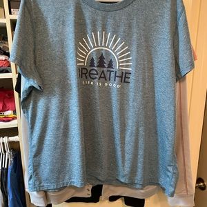 Women’s Life Is Good T-Shirt Blue Great Condition